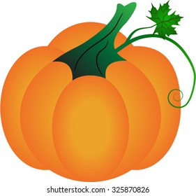 Halloween pumpkin vector illustration on white background.