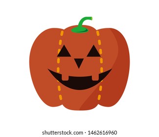 Halloween pumpkin vector illustration.Jack O Lantern.