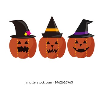 Halloween pumpkin vector illustration.Jack O Lantern.