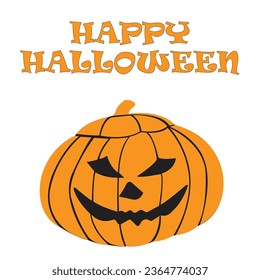 Halloween Pumpkin vector isolated design on white background
