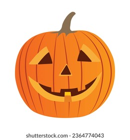 Vector de calabaza Halloween diseño aislado en fondo blanco