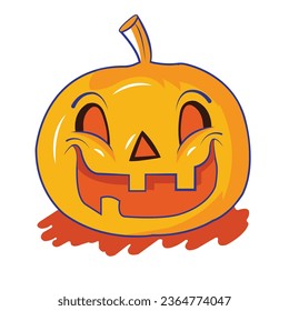 Halloween Pumpkin vector isolated design on white background