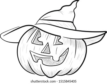 Halloween pumpkin vector isolated illustration. Concept for print , logo, web design, cards, icon 