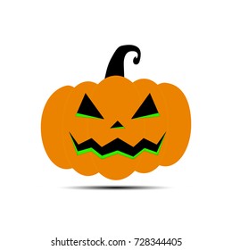 Halloween pumpkin vector isolated on white background.