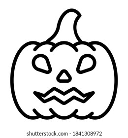 halloween, pumpkin vector line icon 