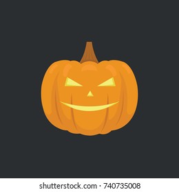 Halloween Pumpkin vector logo design template