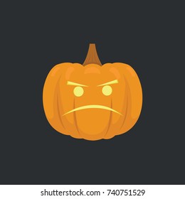 Halloween Pumpkin vector logo design template
