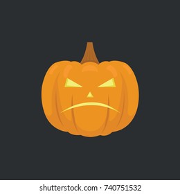 Halloween Pumpkin vector logo design template