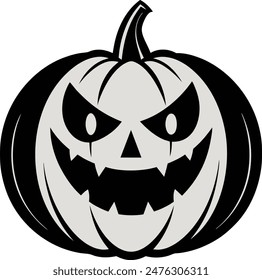 Vector de calabaza de Halloween, diseño minimalista de Vector de calabaza, diseño divertido de calabaza de Halloween