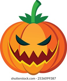 Vector de calabaza de Halloween sobre fondo blanco