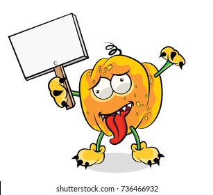 Halloween pumpkin vector on white background