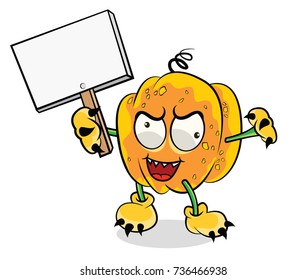 Halloween pumpkin vector on white background