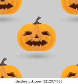 Halloween. Pumpkin. Vector seamless pattern with halloween pumpkins. Seamless background. Vector graphics