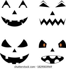 Halloween pumpkin vector set design, element, emblem, template, background, eps 10,