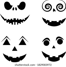 Halloween pumpkin vector set design, element, emblem, template, background, eps 10,