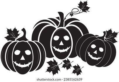 Halloween Pumpkin vector set. Symbolic and seasonal shape for party invitation.