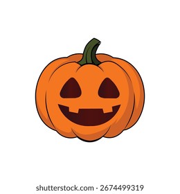  Vector de calabaza de Halloween – EPS10, ilustración plana