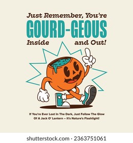 HALLOWEEN PUMPKIN VINTAGE MASCOT CARTOON