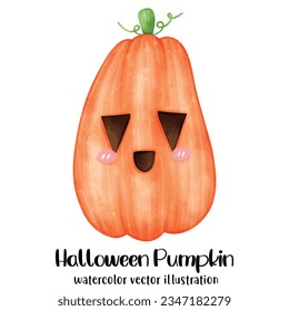 Halloween Pumpkin, Pumpkin, watercolor style, Pumpkin illustration
