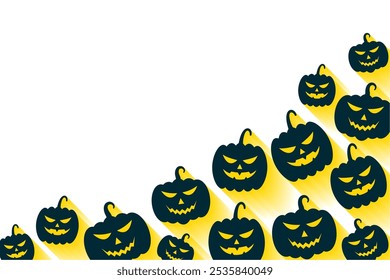 halloween pumpkin white background with text space vector