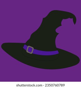 Halloween pumpkin Witch hat seth background pattern