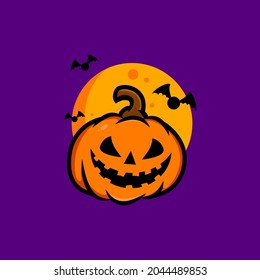 Halloween pumpking, Vector illustration eps.10