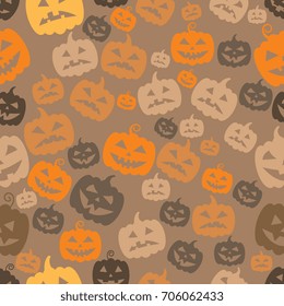 halloween pumpkins abstract seamless pattern