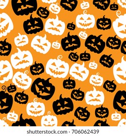 halloween pumpkins abstract seamless pattern