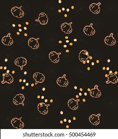 Halloween pumpkins, Autumn holidays. Vector illustration
