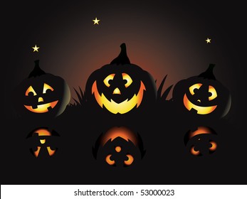 Halloween pumpkins background