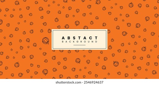 Halloween pumpkins background design template. Vector illustration