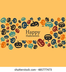 Halloween pumpkins, background with space for text