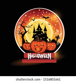 Halloween pumpkins, Background Halloween, Vector illustration