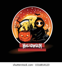 Halloween pumpkins, Background Halloween, Vector illustration