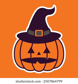 Halloween Pumpkins. Cheerful Jack-o'-Lantern, sinister, glowing pumpkin vector illustration