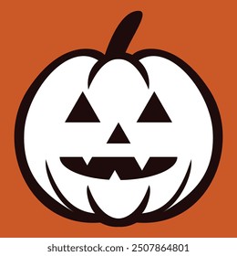 Halloween Pumpkins. Cheerful Jack-o'-Lantern, sinister, glowing pumpkin vector illustration