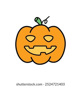 halloween pumpkins decorative orange icon