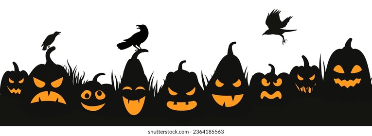 Halloween with pumpkins for design