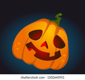 halloween pumpkins element horror vector illustration 