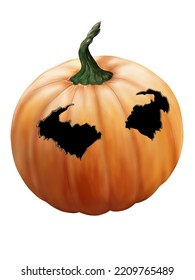Halloween pumpkins with the eyes