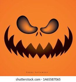 halloween pumpkins face, funny faces. Autumn holidays, invitation card for holidays, Vector illustration
