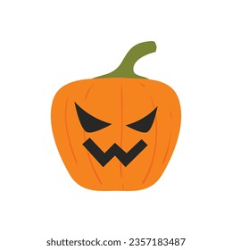 Caras de calabazas de Halloween. El símbolo principal de la fiesta de Halloween Feliz. Calabaza naranja con sonrisa para tu diseño para la fiesta de Halloween.
