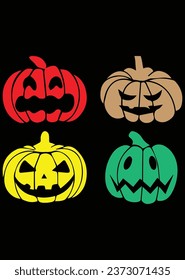 Halloween Pumpkins file eps cut file for cutting machine