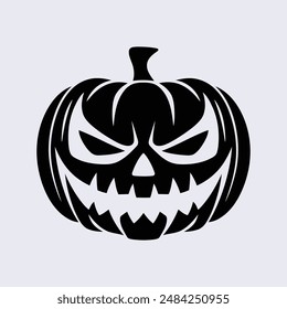 Halloween pumpkins flat Vector. Halloween holiday symbol, logo illustration.