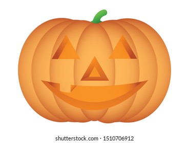 Halloween pumpkins, funny faces. Autumn holidays.