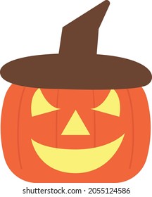 halloween pumpkins, funny faces. Autumn holidays. Vector illustration