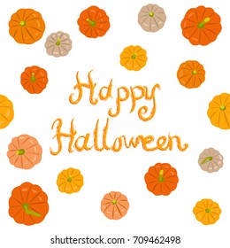 Halloween pumpkins greeting card