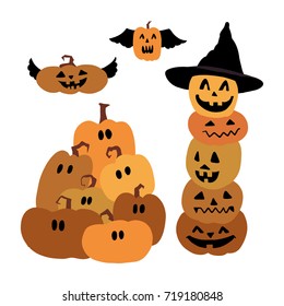 Halloween, pumpkins, hat