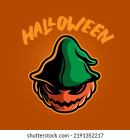 HALLOWEEN PUMPKINS HEAD GREEN HAT