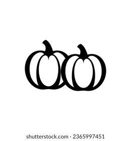 Icono de calabazas de Halloween aislado en fondo blanco